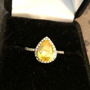 Yellow Canary man-made diamond ring!